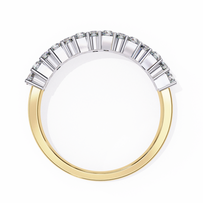 Radiant Double Row Lab Grown Diamond Ring