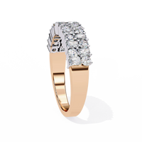 Radiant Double Row Lab Grown Diamond Ring - Ophiratbf