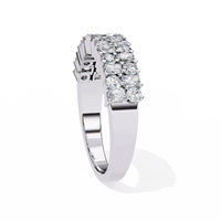 Radiant Double Row Lab Grown Diamond Ring - Ophiratbf