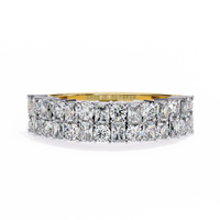 Radiant Double Row Lab Grown Diamond Ring - Ophiratbf