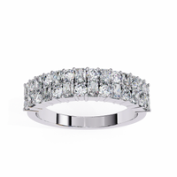 Radiant Double Row Lab Grown Diamond Ring - Ophiratbf