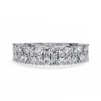 Radiant Double Row Lab Grown Diamond Ring - Ophiratbf