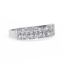 Radiant Double Row Lab Grown Diamond Ring - Ophiratbf