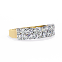 Radiant Double Row Lab Grown Diamond Ring - Ophiratbf