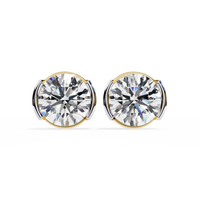 Aura Modern Bezel Lab Grown Diamond Studs - Ophiratbf