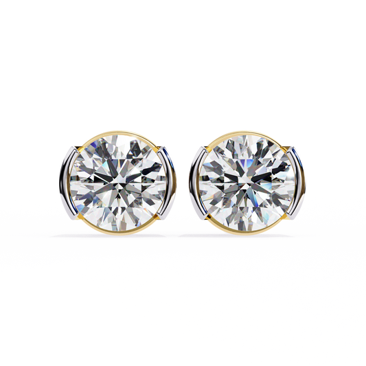 Aura Modern Bezel Lab Grown Diamond Studs