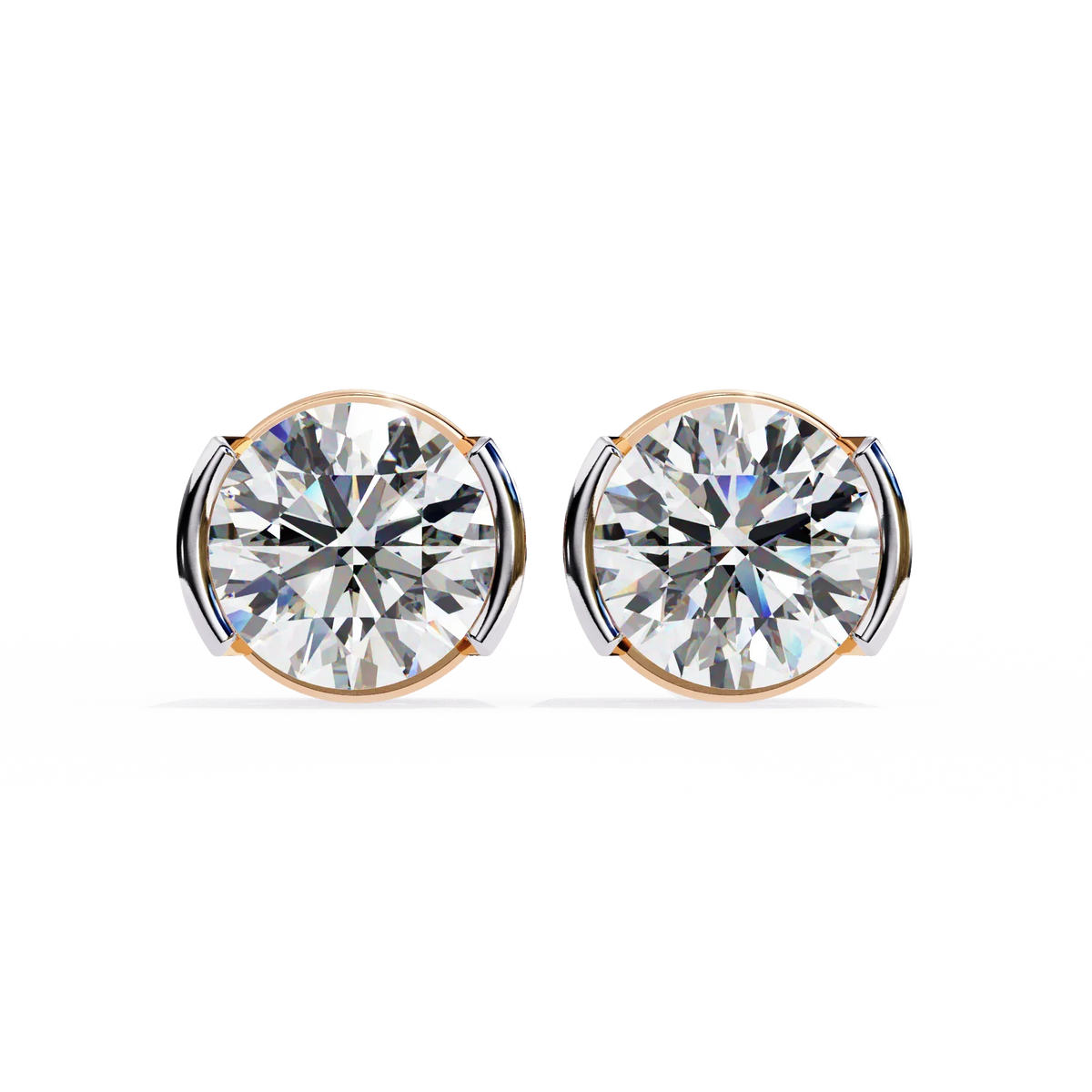 Aura Modern Bezel Lab Grown Diamond Studs - Ophiratbf