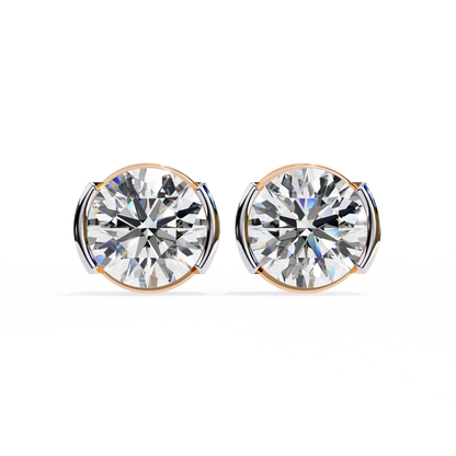 Aura Modern Bezel Lab Grown Diamond Studs