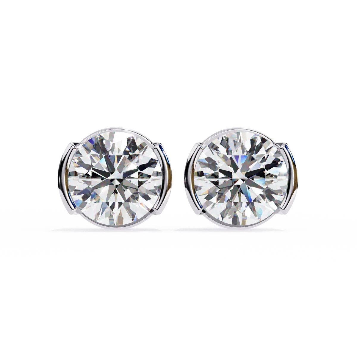Aura Modern Bezel Lab Grown Diamond Studs - Ophiratbf