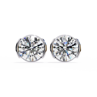 Aura Modern Bezel Lab Grown Diamond Studs - Ophiratbf