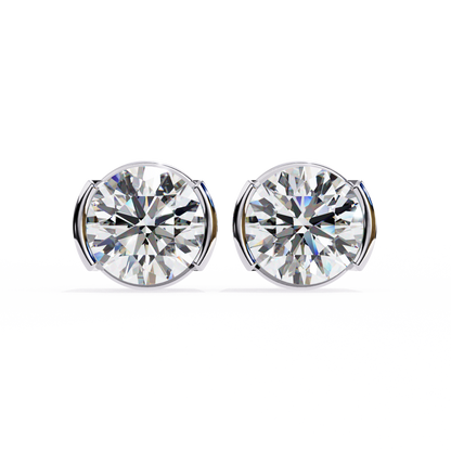 Aura Modern Bezel Lab Grown Diamond Studs