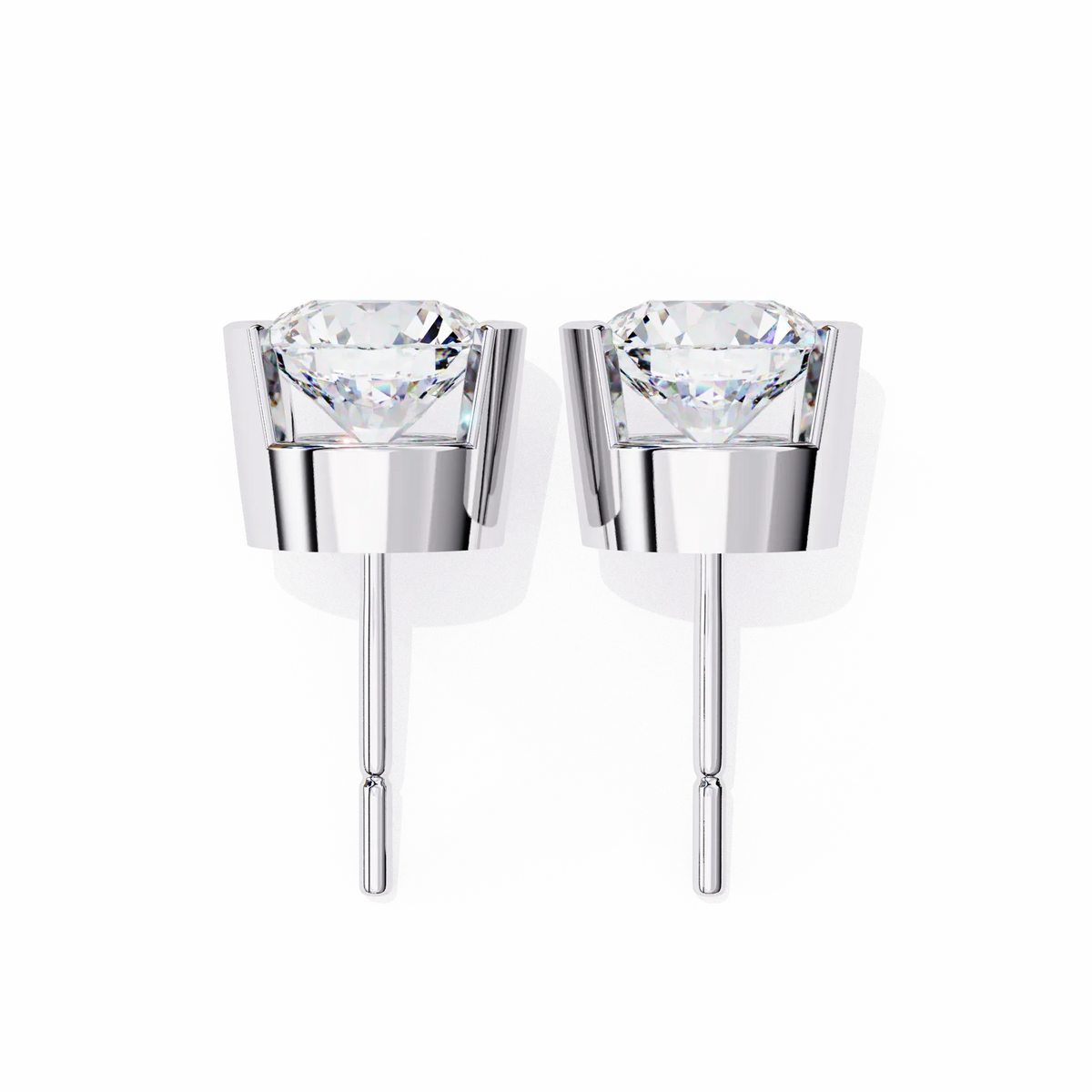 Aura Modern Bezel Lab Grown Diamond Studs - Ophiratbf