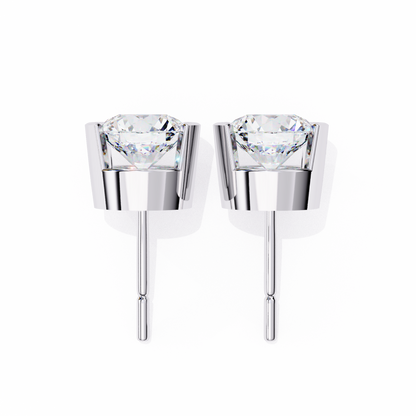 Aura Modern Bezel Lab Grown Diamond Studs