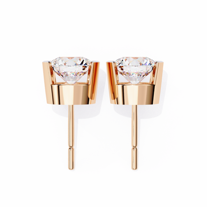 Aura Modern Bezel Lab Grown Diamond Studs
