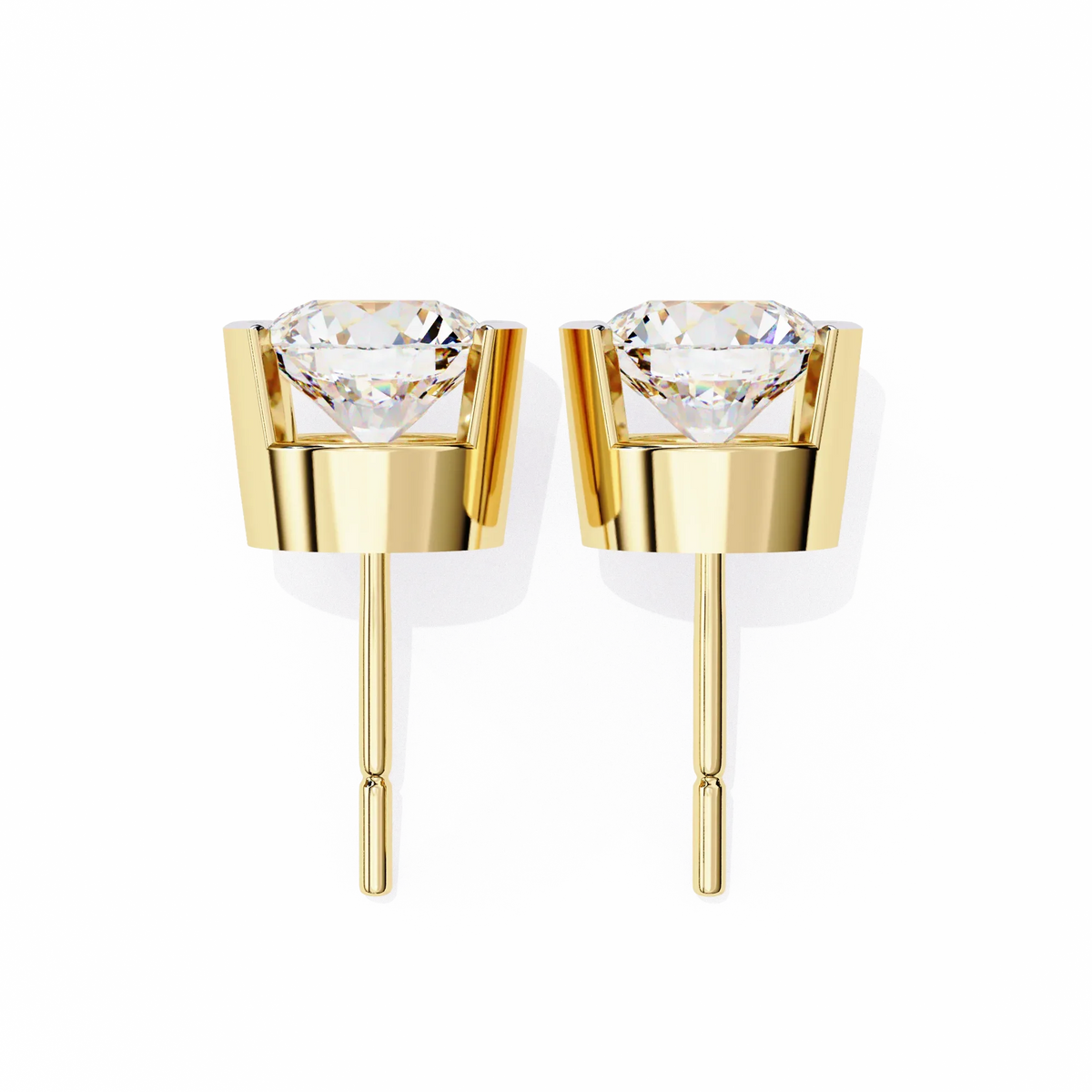 Aura Modern Bezel Lab Grown Diamond Studs - Ophiratbf