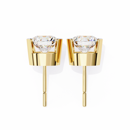 Aura Modern Bezel Lab Grown Diamond Studs