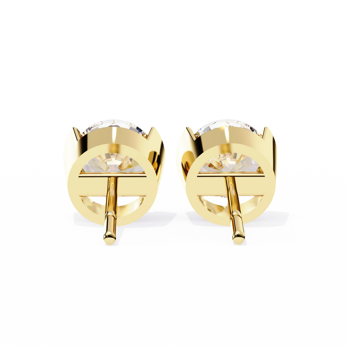 Aura Modern Bezel Lab Grown Diamond Studs - Ophiratbf