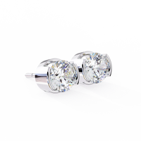 Aura Modern Bezel Lab Grown Diamond Studs - Ophiratbf