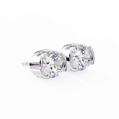 Aura Modern Bezel Lab Grown Diamond Studs