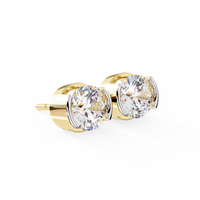 Aura Modern Bezel Lab Grown Diamond Studs - Ophiratbf