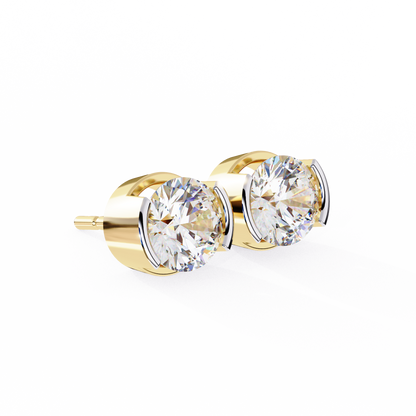 Aura Modern Bezel Lab Grown Diamond Studs