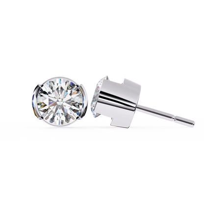 Aura Modern Bezel Lab Grown Diamond Studs