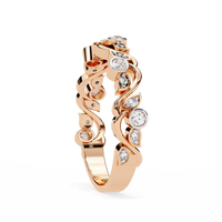 Rosy Vine Lab Grown Diamond Ring - Ophiratbf