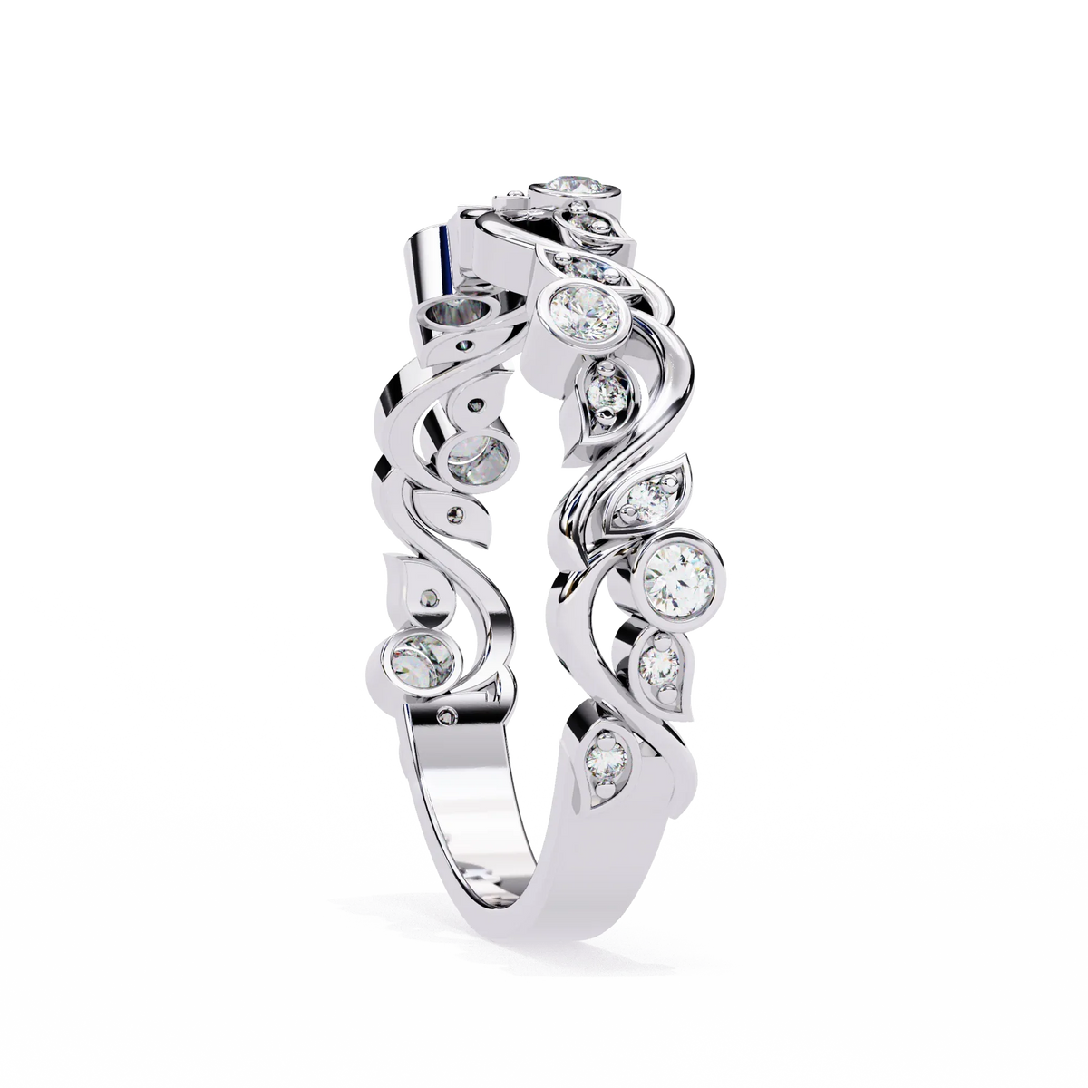 Rosy Vine Lab Grown Diamond Ring - Ophiratbf