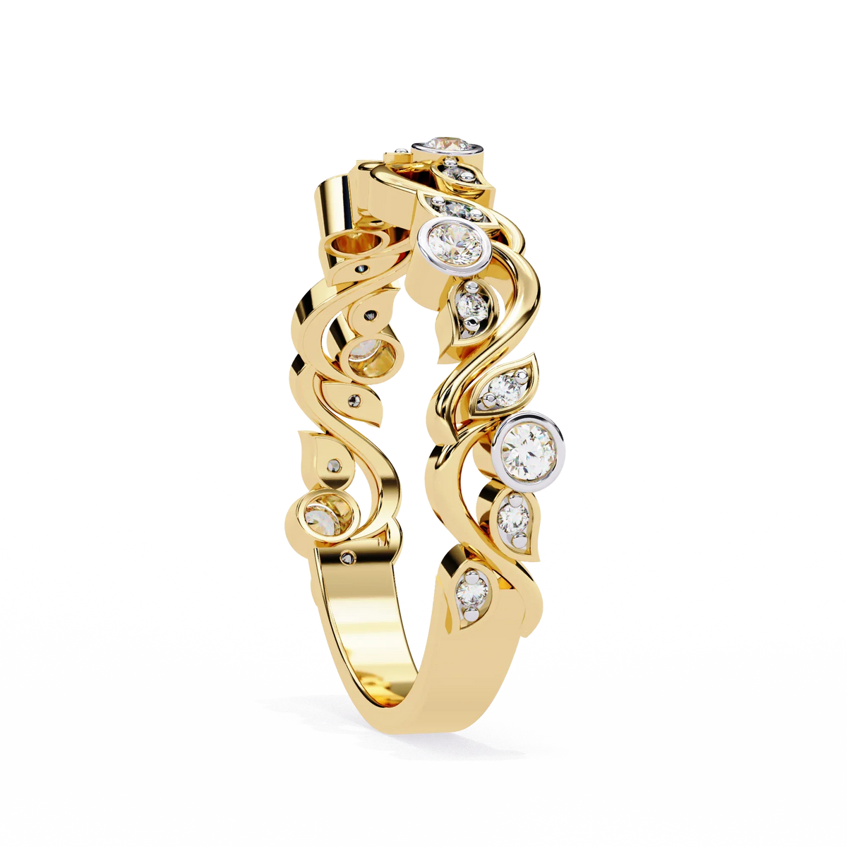 Rosy Vine Lab Grown Diamond Ring - Ophiratbf