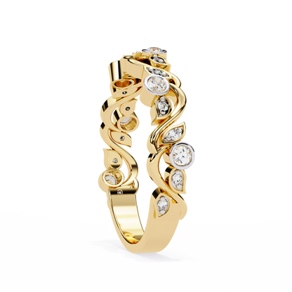 Rosy Vine Lab Grown Diamond Ring
