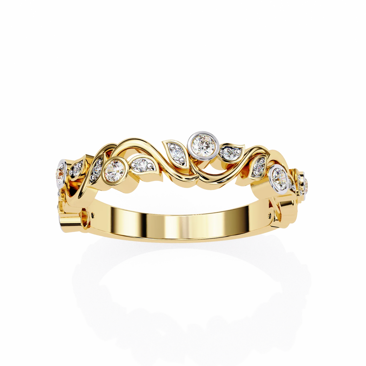 Rosy Vine Lab Grown Diamond Ring - Ophiratbf