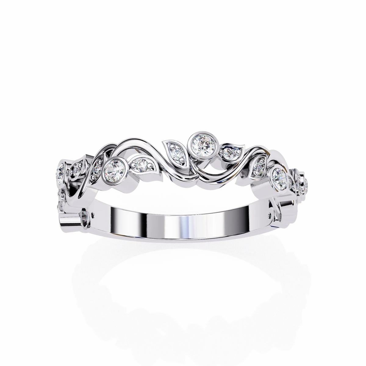 Rosy Vine Lab Grown Diamond Ring - Ophiratbf