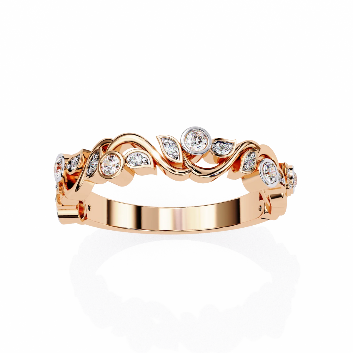 Rosy Vine Lab Grown Diamond Ring - Ophiratbf