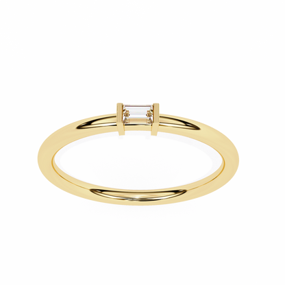 Sleek Baguette Lab Grown Diamond Ring