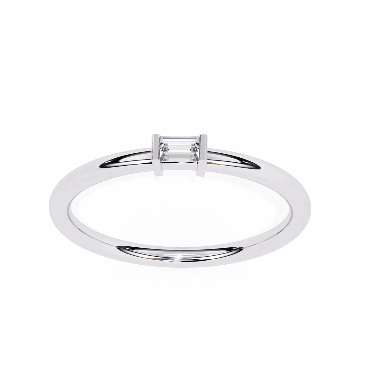 Sleek Baguette Lab Grown Diamond Ring - Ophiratbf