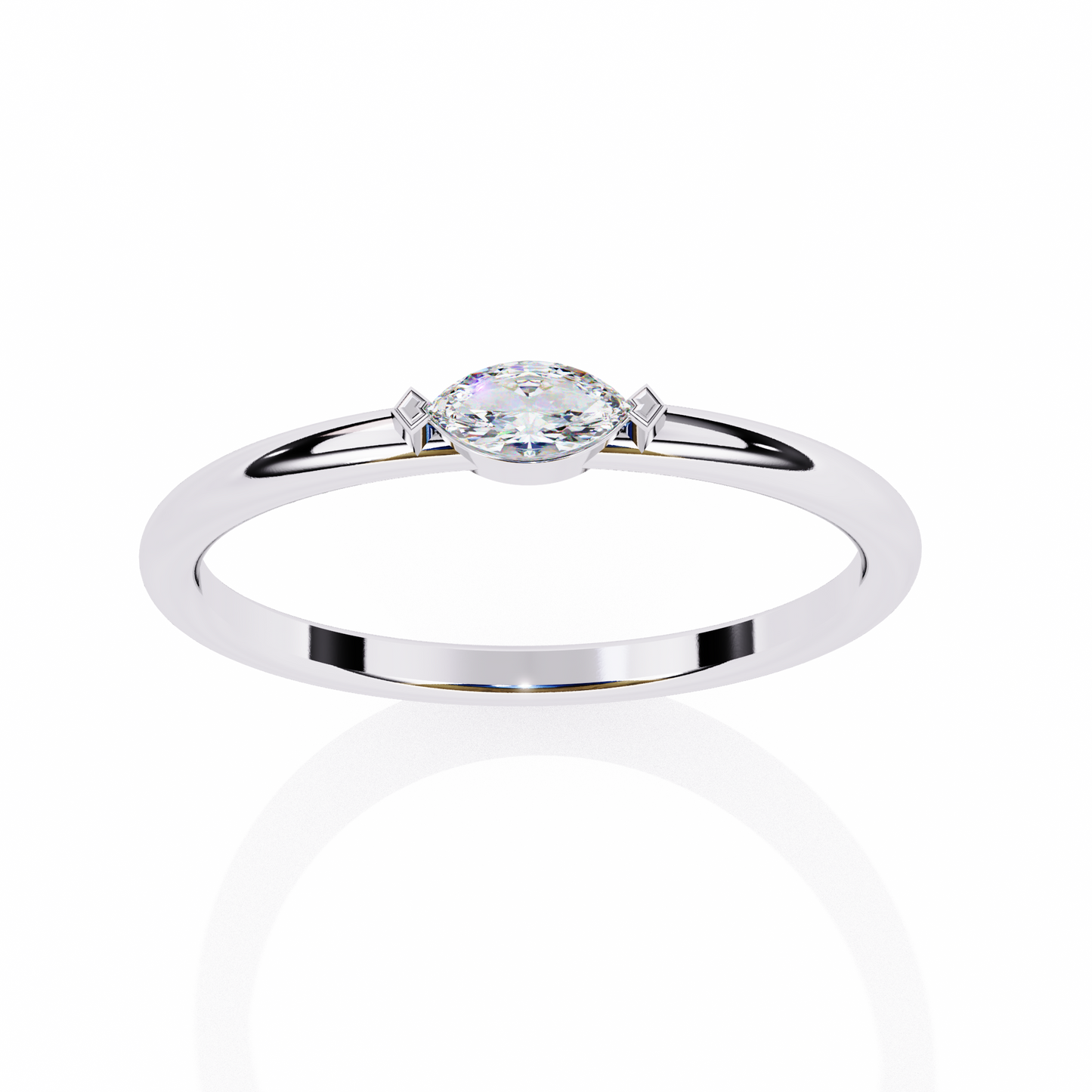 pure marquise lab grown diamond ring