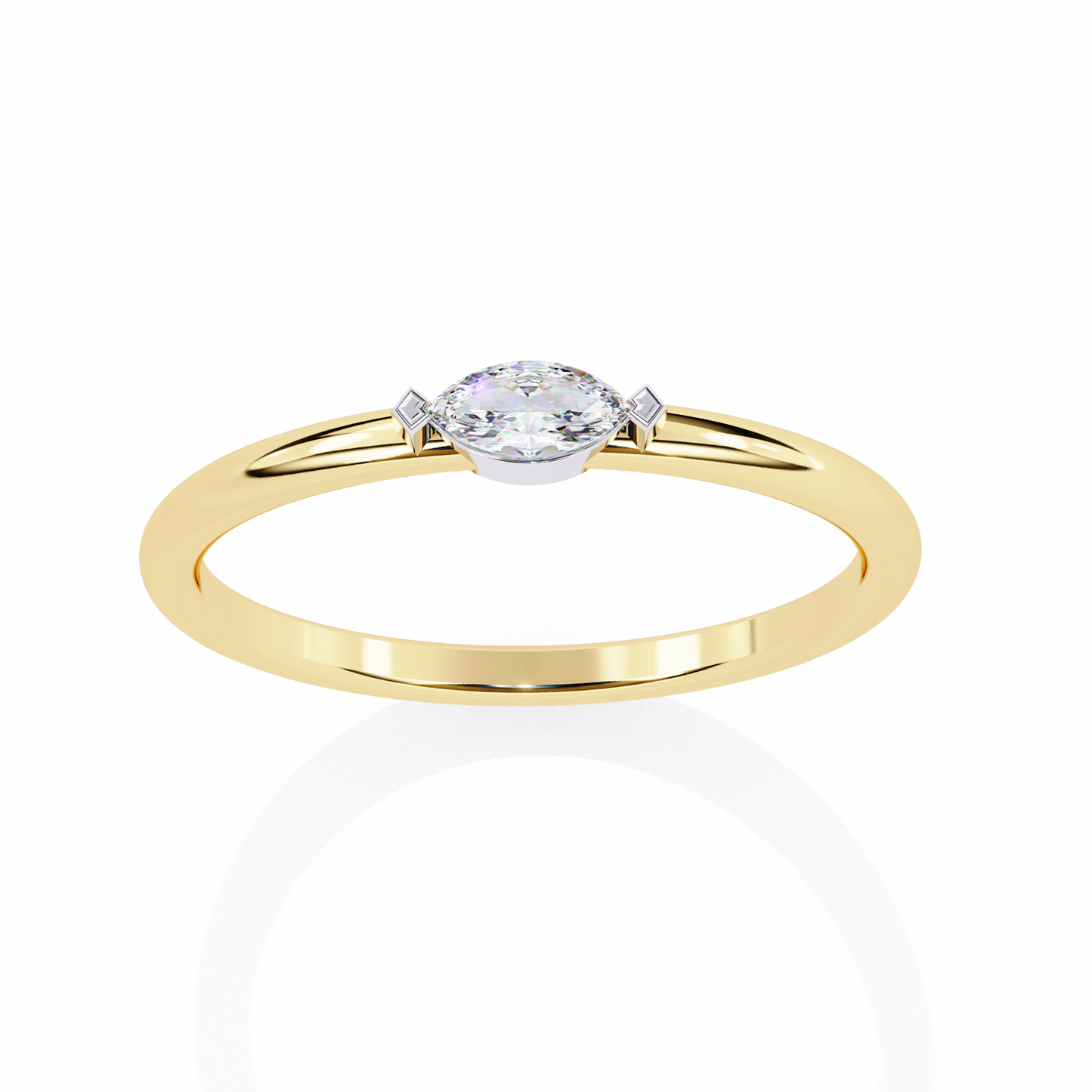 pure marquise lab grown diamond ring