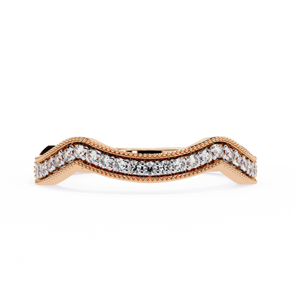 Contour Milgrain Lab Grown Diamond Ring