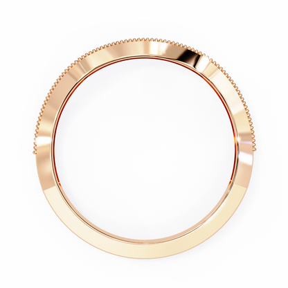 Contour Milgrain Lab Grown Diamond Ring