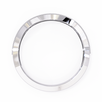 Contour Milgrain Lab Grown Diamond Ring