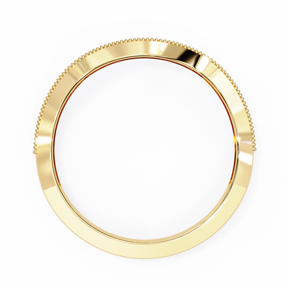 Contour Milgrain Lab Grown Diamond Ring