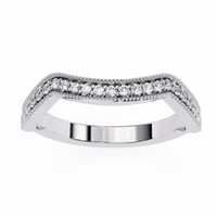 Contour Milgrain Lab Grown Diamond Ring - Ophiratbf