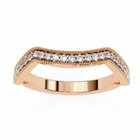 Contour Milgrain Lab Grown Diamond Ring - Ophiratbf