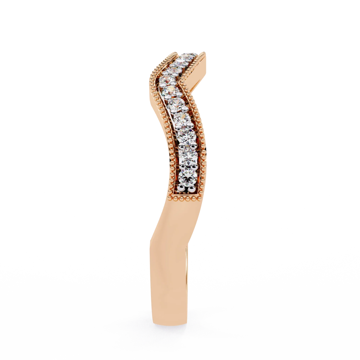 Contour Milgrain Lab Grown Diamond Ring - Ophiratbf
