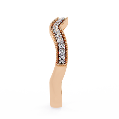 Contour Milgrain Lab Grown Diamond Ring