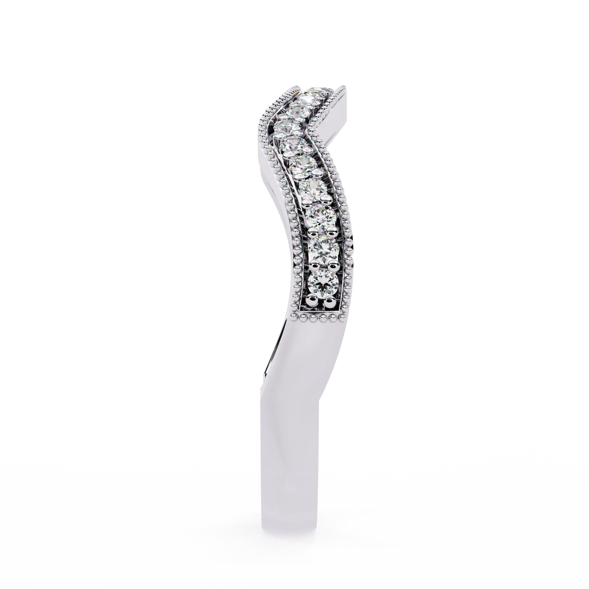 Contour Milgrain Lab Grown Diamond Ring - Ophiratbf