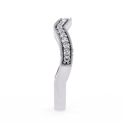 Contour Milgrain Lab Grown Diamond Ring