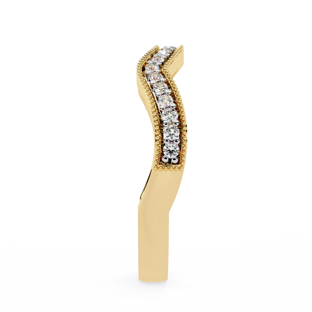 Contour Milgrain Lab Grown Diamond Ring - Ophiratbf