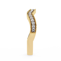 Contour Milgrain Lab Grown Diamond Ring - Ophiratbf