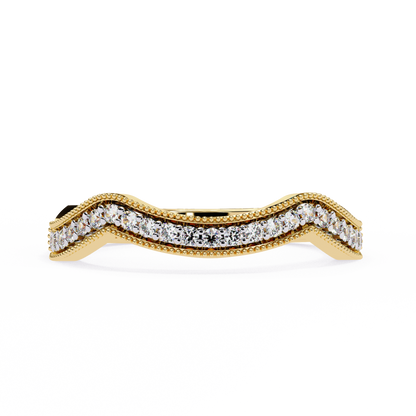 Contour Milgrain Lab Grown Diamond Ring